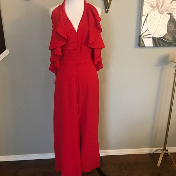 cherry red jumpsuit